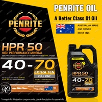 Penrite High Performance Mineral HPR 50 40-70 Engine Oil 5L Full Zinc