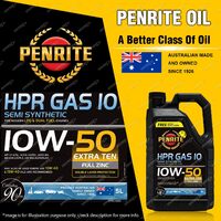 Penrite Semi Synthetic HPR GAS 10 10W-50 Engine Oil 5L Extra Ten Full Zinc