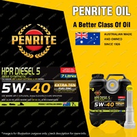 Penrite HPR Diesel 5 SAE 5W-40 Engine Oil 7 Litres Extra Ten Full Zinc
