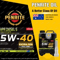 Penrite HPR Diesel 5 SAE 5W-40 Engine Oil 10L Extra Ten Full Zinc