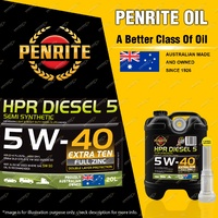 Penrite HPR Diesel 5 SAE 5W-40 Engine Oil 20L Extra Ten Full Zinc