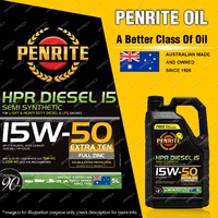 Penrite HPR Diesel 15 SAE 15W-50 Engine Oil 5L Extra Ten Full Zinc
