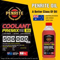 Penrite 500,000KM Red Coolant Premix Engine Coolant 1 Liter Safe to MIX