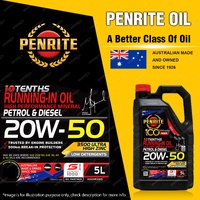 Penrite Mineral 10 Tenths Running-In Oil 20W-50 Ultra-High Zinc Engine Oil 5L
