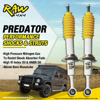 Pair Front Raw 4x4 Predator WHITE BODY Struts 2 Inch Lift for MAZDA BT50 2011 on