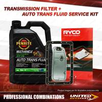 Ryco Transmission Filter + Penrite ATF Fluid for TOYOTA Prado VZJ90 VZJ95 A343F