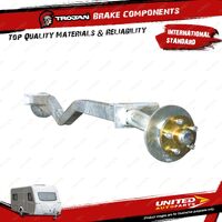 Trojan Braked Drop Axle 1750Kg D/Beam Bare 95mm Plate for Trailer Caravan Parts