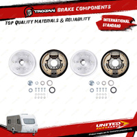 2x Trojan LH+RH Trailer Wheel Hub Kit Hydraulic Drum 9 Inch 6 X 51/2 X 1/2 SL
