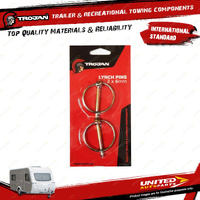 Pair Trojan Lynch Pins 6mm for Trailer Hardware Hinges Bolts & Fasteners