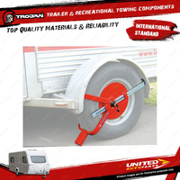 Trojan Wheel Defender Lock Clamp Suit 165-195 Tyres for Trailer Hardware Locks