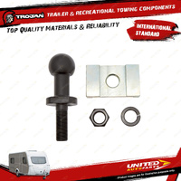 Trojan Tow Ball 50mm X 7/8 Inch Blk 3500Kg Tall Kit Trailer Towing Accessories
