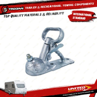 Trojan Trailer Non Braked Coupling 2000Kg 2 Hole 50mm Galvanized Snap Lock Type