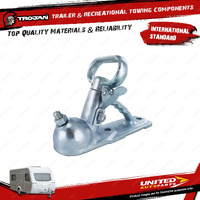 Trojan Trailer Non Braked Coupling 2000Kg 2 Hole 50mm Zinc Snap Lock Type