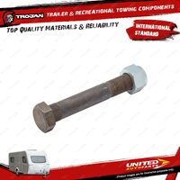 Trojan Solid Shackle Pin W / Nylock 16mm X 100mm for Trailer Suspension Parts