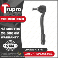 1x Trupro LH Outer Tie Rod End for Hyundai i20 PB 1.4L 1.6L Hatchback 2010-2015