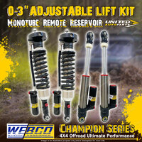 Monotube Remote Reservoir 0-3 Inch Adjustable Shocks Lift Kit for Ford Ranger PX