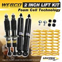 2" 50mm Foam Cell Lift Kit Shocks Coil Spring for Toyota Prado 120 Except Grande