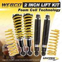 2" 50mm Foam Cell Lift Kit Complete Strut Shocks Coil for Toyota Landcruiser 200