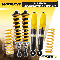 Adjustable 2 - 3 Inch Lift Kit Complete Strut Shock Coil for Nissan Navara NP300