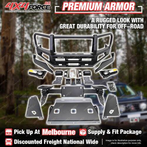 Premium Armor Bullbar Skid Plate 3 LOOP for Toyota Hilux Rocco 19-20 MEL Stock