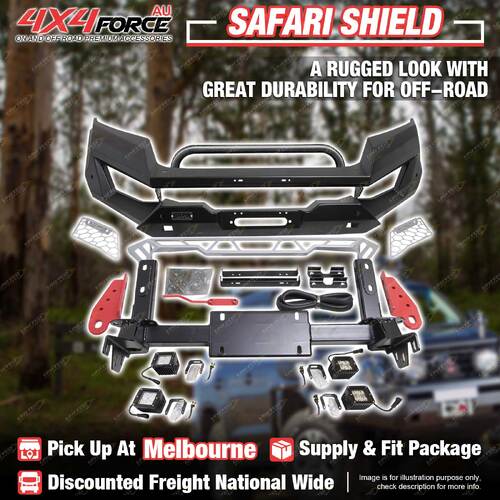 Safari Shield Front Bull Bar U Loop for Nissan Navara NP300 2021-On MEL Stock