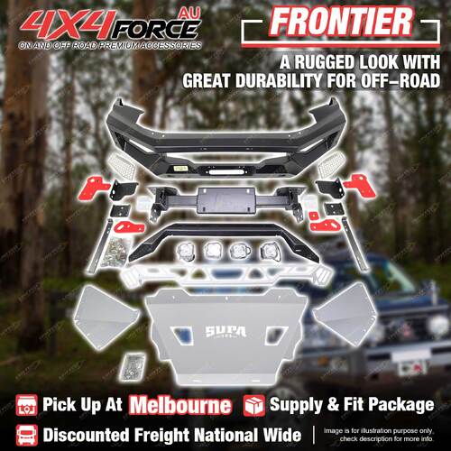 Frontier Bull Bar Front Bumper U Loop Tow Point for Toyota Hilux Rocco 21-On MEL