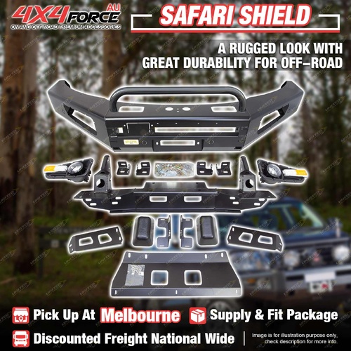 4X4FORCE Safari Shield U Loop Bumper Bull Bar for Mazda BT-50 11-20 MEL