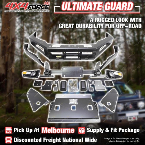 4X4FORCE Ultimate Guard No Loop Bumper Bull Bar for Toyota Hilux Rocoo 19-20 MEL