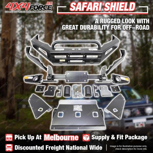 4X4FORCE Safari Shield U Loop Bumper Bull Bar for Toyota Hilux Rocoo 19-20 MEL