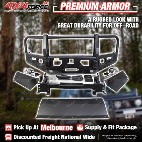 4X4FORCE Premium Armor Bumper Bullbar with 3 Loop for Mitsubishi Triton MV MEL