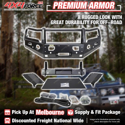 Premium Armor Bumper Bullbar with Skid Plate 3 Loop for Mazda BT50 20-25 MEL