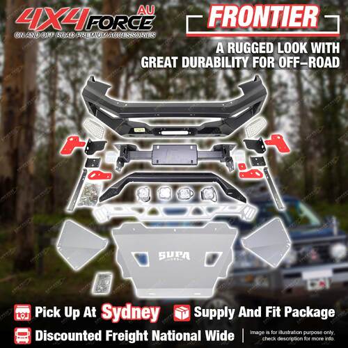 Frontier Bull Bar Front Bumper U Loop Tow Point for Toyota Hilux Rocco 21-On SYD