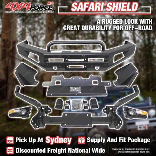 Safari Shield U Loop Bumper Bull Bar for Toyota Landcruiser 200 Series 16-21 SYD