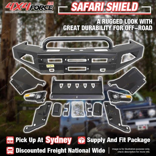 Safari Shield U Loop Bumper Bull Bar for Nissan Patrol Y61 GU 05-On SYD