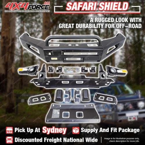 4X4FORCE Safari Shield U Loop Bumper Bull Bar for Mazda BT-50 11-20 SYD