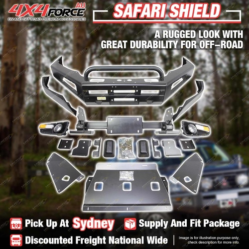 4X4FORCE Safari Shield U Loop Bumper Bull Bar for Toyota Hilux Rocoo 19-20 SYD