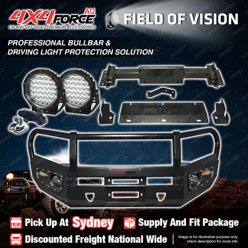 Armor Bumper Bullbar Skid Plate & LOOP light for Isuzu D-MAX 12-16 SYD Stock