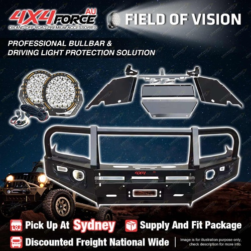 Armor Bumper Bullbar Skid Plate LOOP light for Toyota Hilux Vigo 12-15 SYD Stock