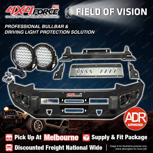Ultimate Guard Bullbar No Loop Skid Plate Light for Isuzu D-MAX 12-17 MEL Stock