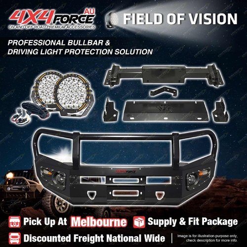 Armor Bumper Bullbar Skid Plate LOOP Drive light for Isuzu D-MAX 12-16 MEL Stock
