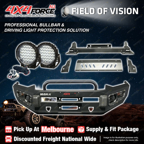 Safari Shield Bullbar U LOOP Guard Plate Light for Isuzu D-Max 12-16 MEL Stock