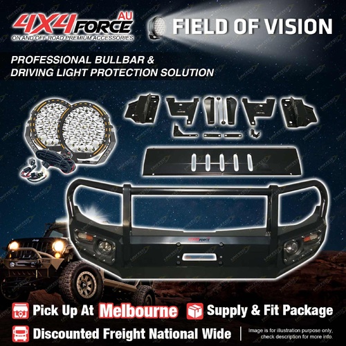 MEL Stock Armor Bullbar Skid Plate LOOP Drive light for Mitsubishi Triton MQ