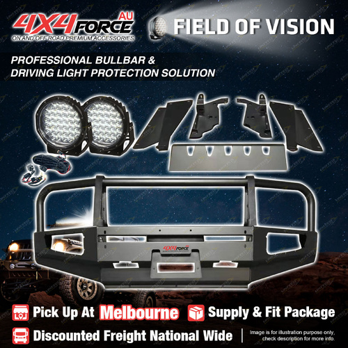 MEL Stock Armor Bullbar Guard Plate 3 LOOP light for Nissan Patrol Y61 00-04