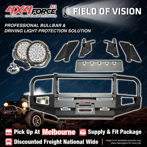 MEL Stock Armor Bullbar Guard Plate 3 LOOP light for Nissan Patrol Y61 05-on