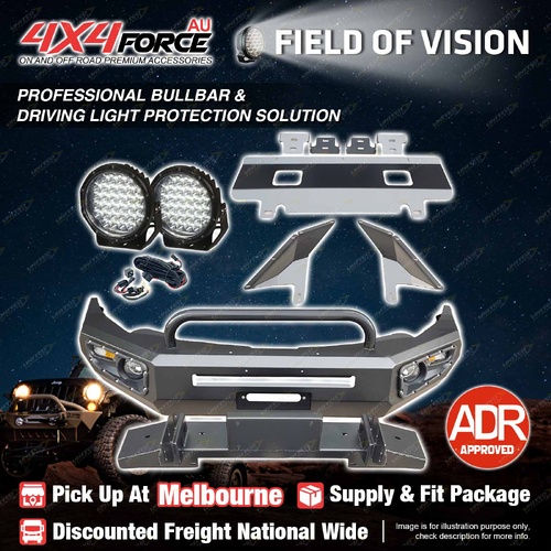 Safari Shield U Loop Bumper Bullbar Lights for Mitsubishi Triton MQ 15-18 MEL