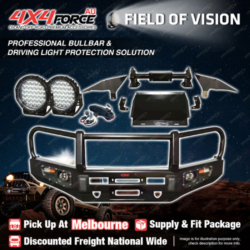 Premium Armor 3 Loop Bullbar Drive Lights for Toyota Prado 150 19-On MEL Stock