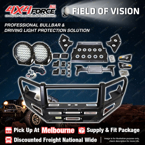 Premium Armor 3 Loop Bullbar Drive Lights for Toyota Hilux Rocoo 21-On MEL Stock