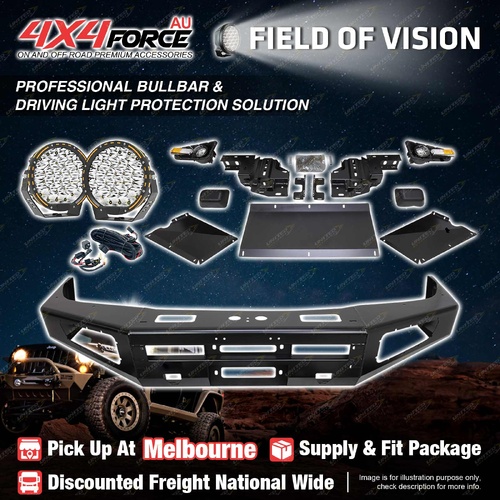 4X4FORCE Ultimate Guard No Loop Bullbar Lights for Toyota Landcruiser 100 MEL