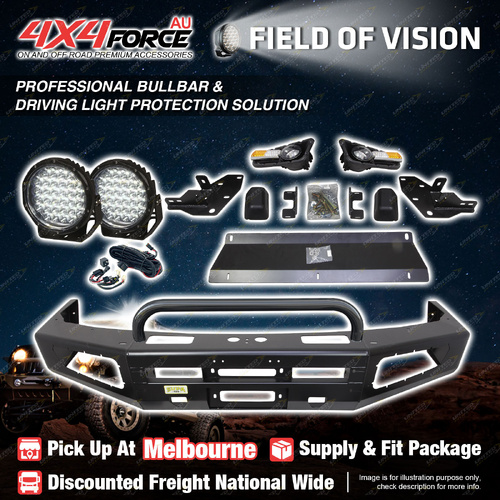 4X4FORCE Safari Shield U Loop Bumper Bullbar Light for Toyota Prado 90 95 MEL