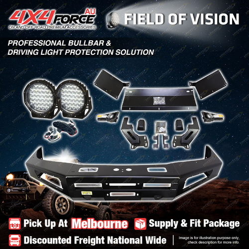 4X4FORCE Ultimate Guard No Loop Bullbar Lights for Toyota Landcruiser 105 MEL